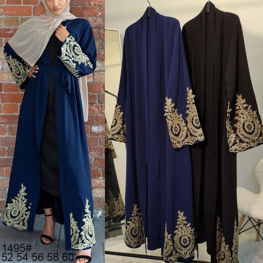 Lace fitted robe