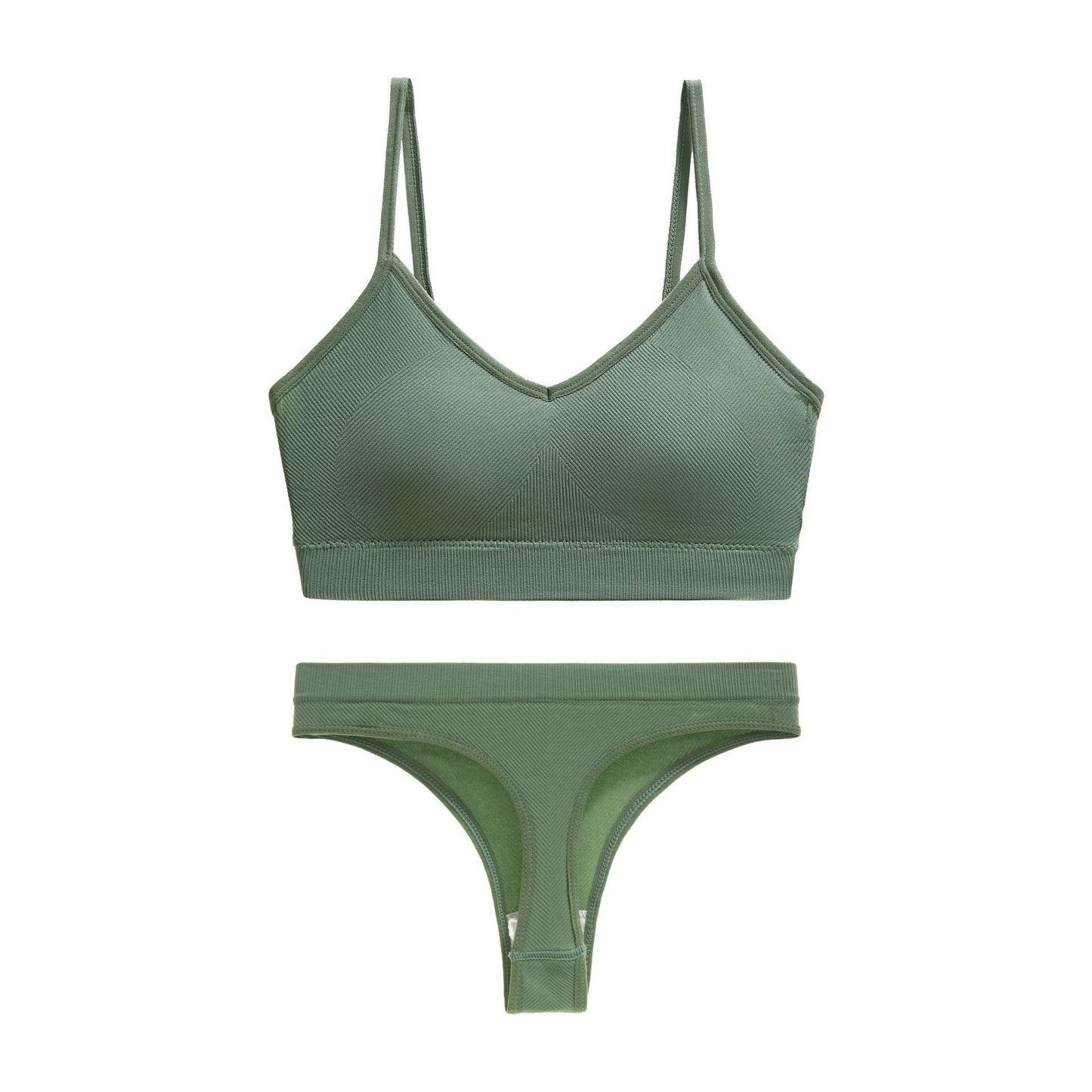 A bra set without underwire