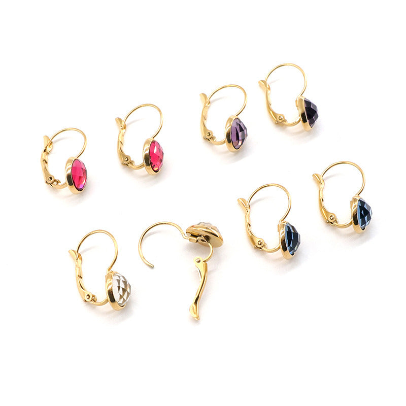 Jewelry Austrian Glass Crystal Earrings Women Ear Hook by Glamytek