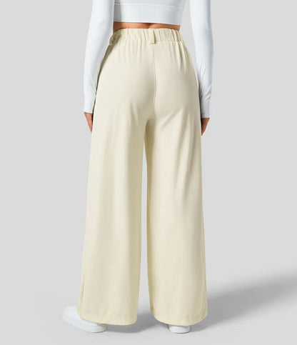 High-waisted  wide-leg loose trousers