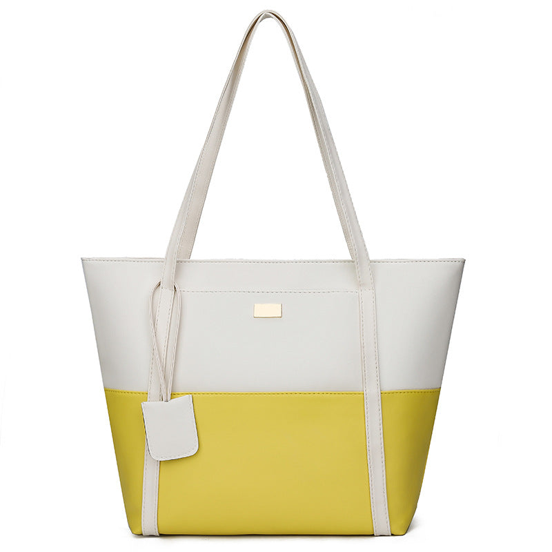 Soft leather tote bag