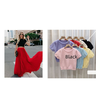 Women fashion casual skirt girls high Waist long skirts by Glamytek