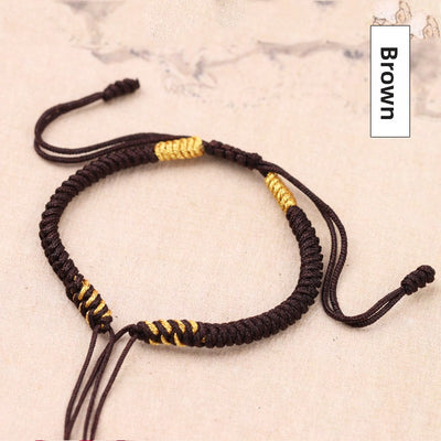 Gold wire diamond knot bracelet