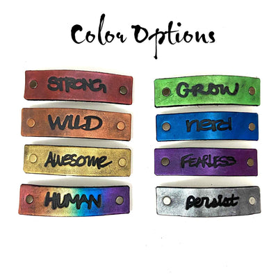 WILD One Word Caption / Message Hair Clip Barrette by Glamytek