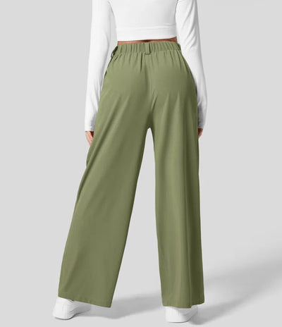 High-waisted wide-leg loose trousers by Glamytek