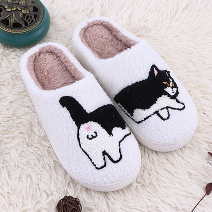 cartoon sausage puppy cute funny cotton slippers