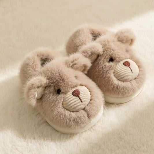 cute bear children cotton slippers