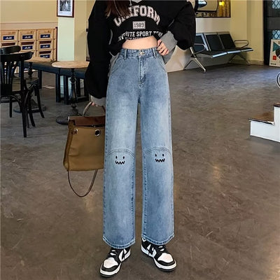 Chubby Girl Wear Plus Size Straight Jeans For Women by Glamytek