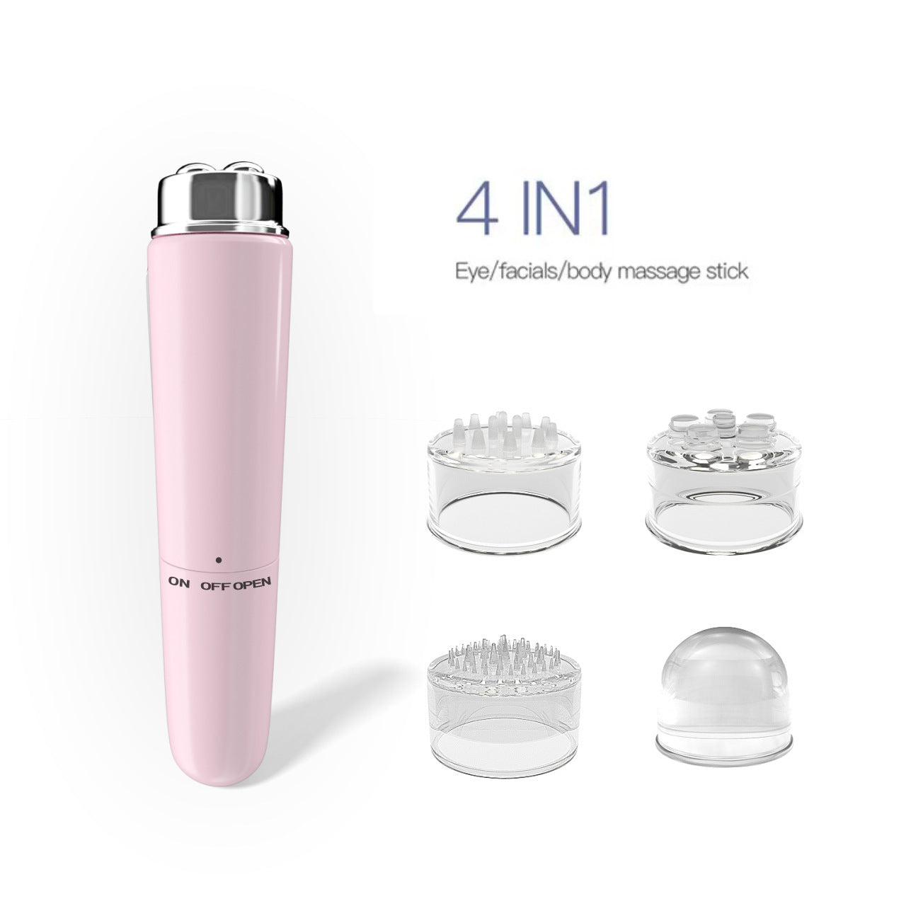 4 In 1 Electric Facial Massager Micro Vibration Eye Beauty Instrument For Relax Eye Dark Circles Eye Bags Puffiness Eye Massage by Glamytek