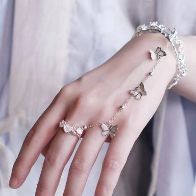 Heavenly Blessing Ancient Style Butterfly Ring Bracelet
