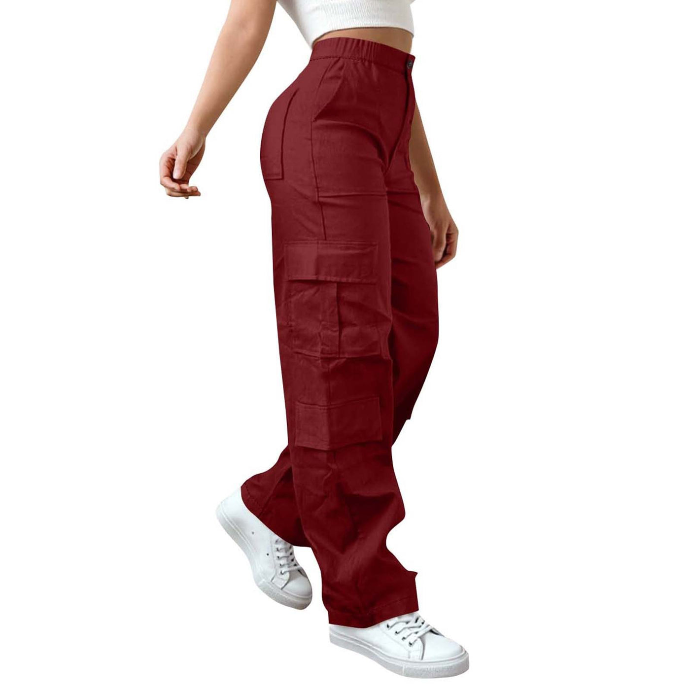 Waist Button Strip Zipper With Pockets Outdoor Mountaineering Leisure Overalls Trousers by Glamytek