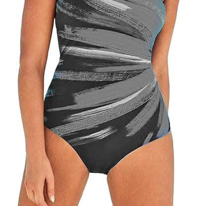 Form-fitting one-piece swimming suit