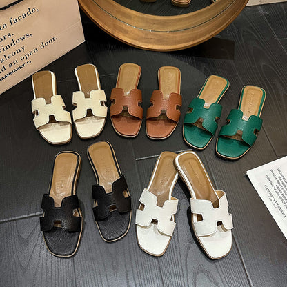 Beach H-shaped flat sandals