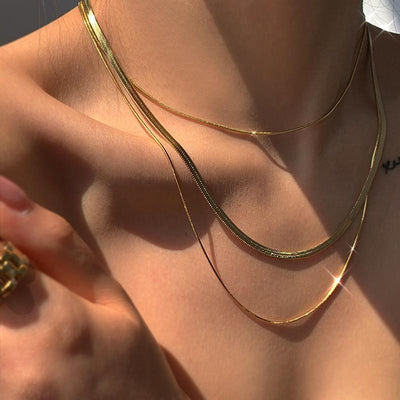Clavicle Necklace Titanium Steel Color Preserving -