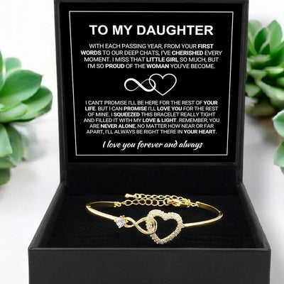 Heart-shaped Stainless Steel Bracelet.