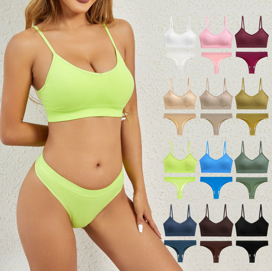 A bra set without underwire