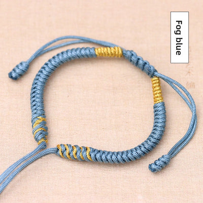 Gold wire diamond knot bracelet