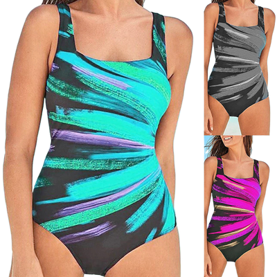 Form-fitting one-piece swimming suit by Glamytek