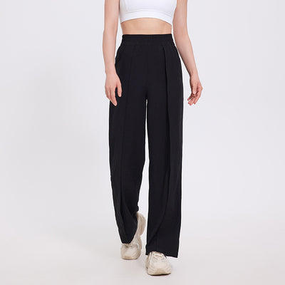 Straight Loose Sports Women's Wide-leg Pants Fitness by Glamytek