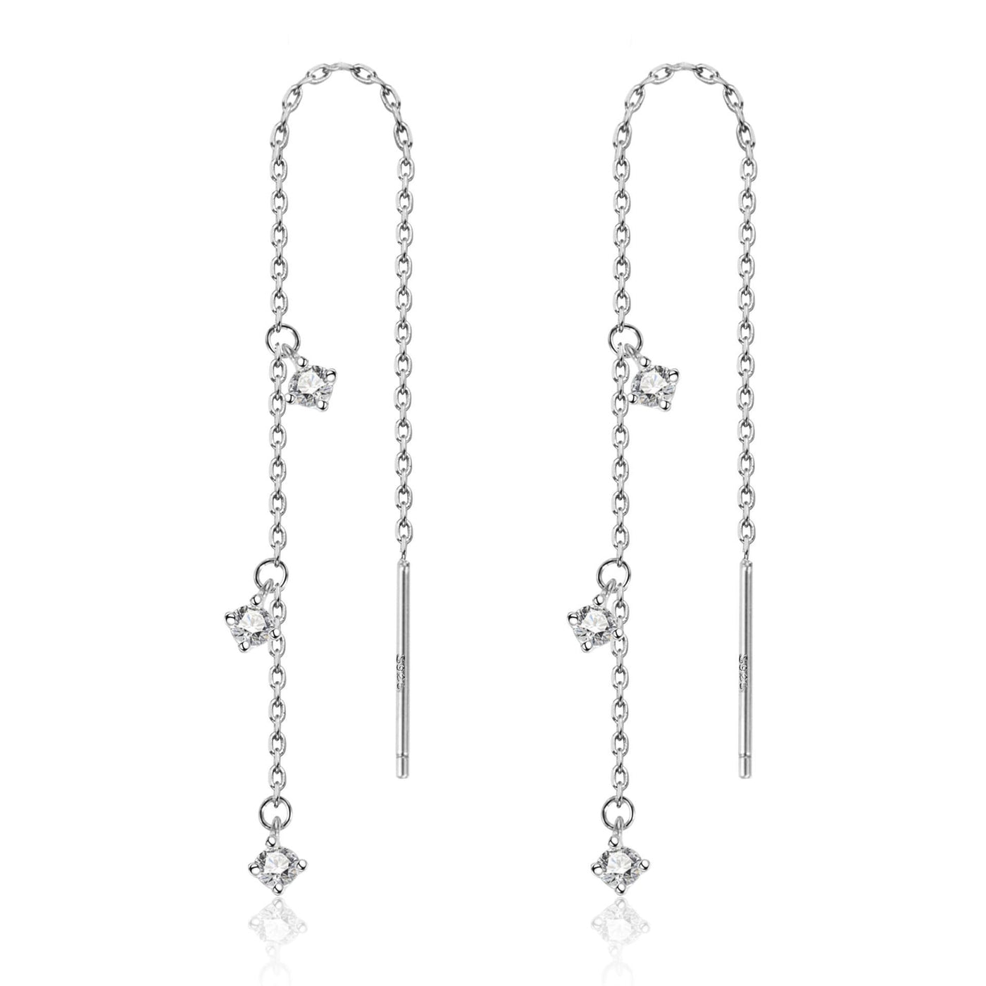 Jewelry Delicate Earrings Simple Zircon Ear Hook Simple Graceful by Glamytek
