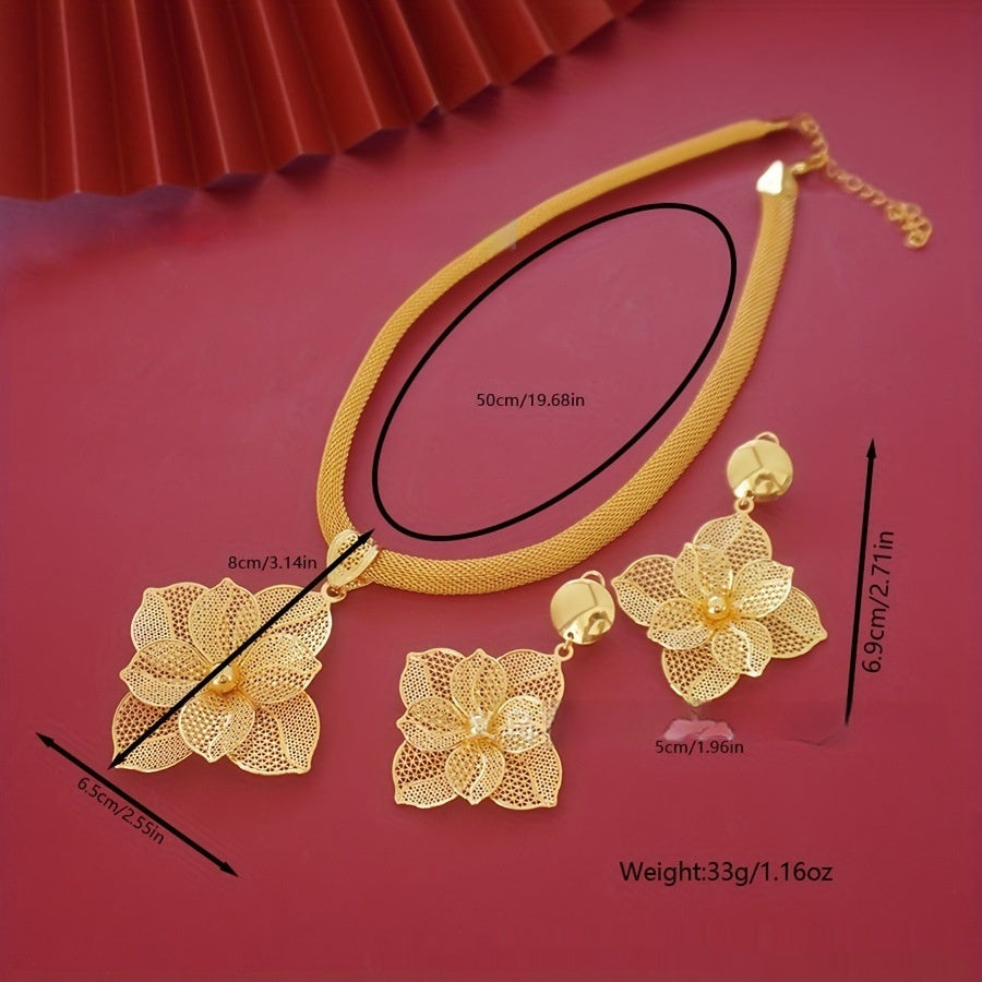 Pendant Necklace And Earrings Jewelry Wedding Party by Glamytek