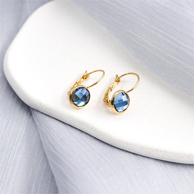 Jewelry Austrian Glass Crystal Earrings Women Ear Hook by Glamytek