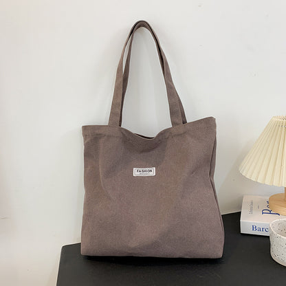 Thickened Washed Canvas Bag Women's Large Capacity Tote Bag Simple Commuter Portable Oxford Cloth Big Bag Shoulder Bag