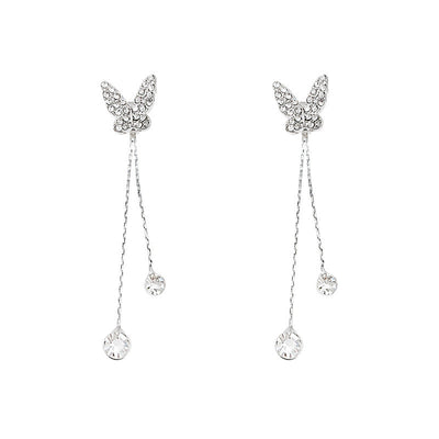 Butterfly Tassel Earrings Temperament Entry Lux Niche High Sense Internet Celebrity Jewelry by Glamytek
