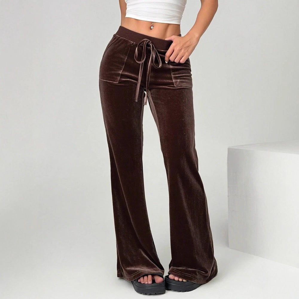 Women's Clothing Flared Trousers Commuting Figure Flattering Casual by Glamytek