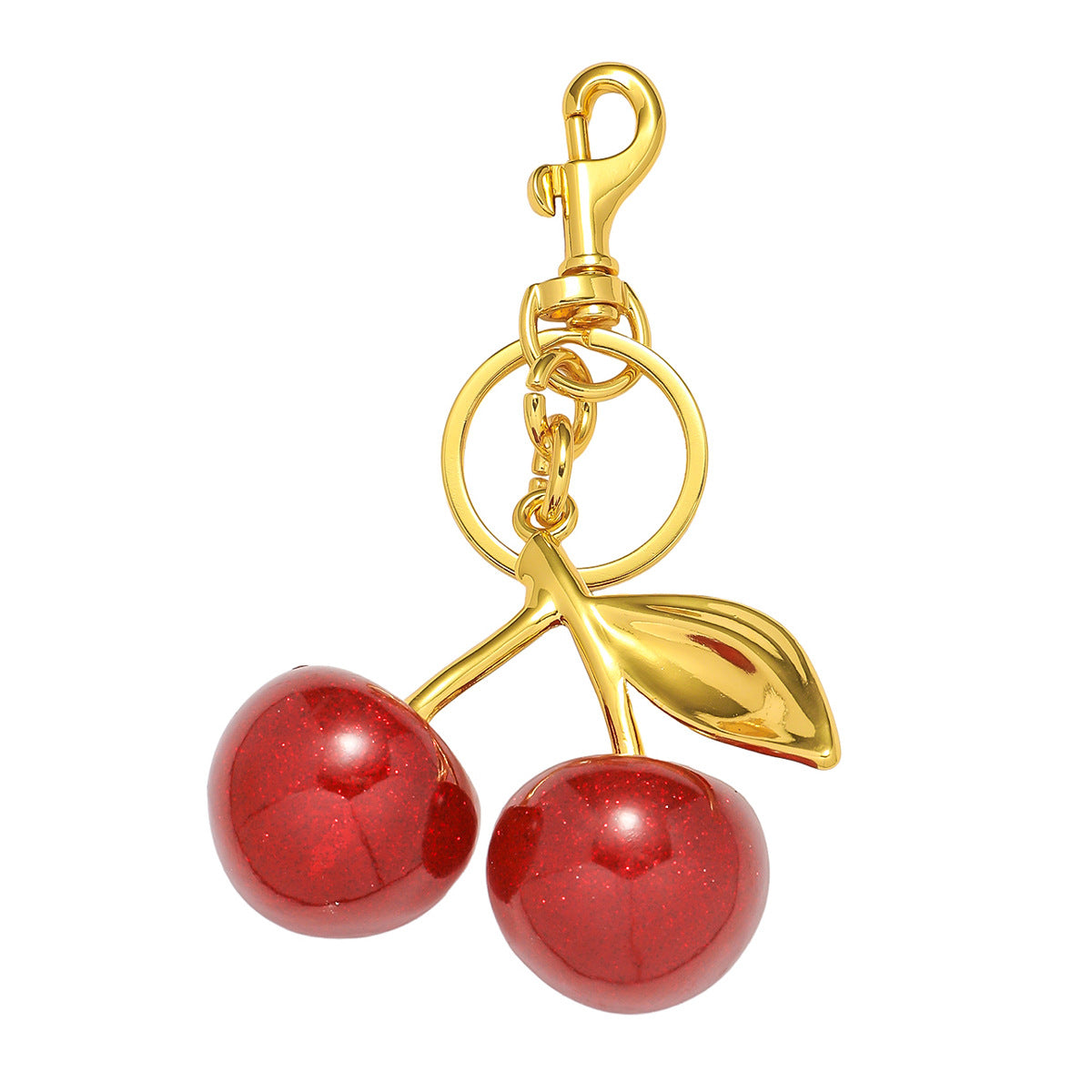 personalized resin cherry key chain pendant