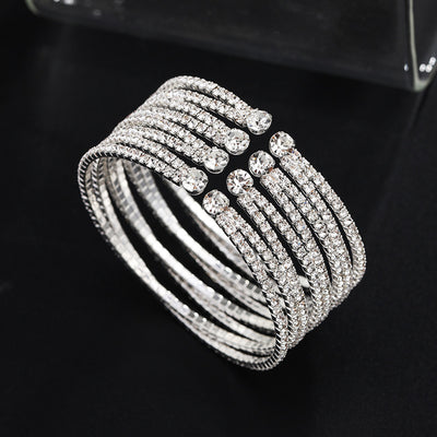 Elastic multi-row combination large bracelet
