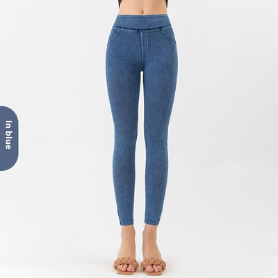 European And American New High Waist Yoga Jeans For Women by Glamytek