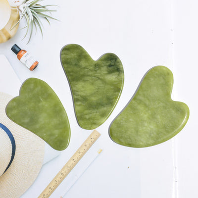 Green Phoenix Jade Gua Sha Massage Board Face Care by Glamytek