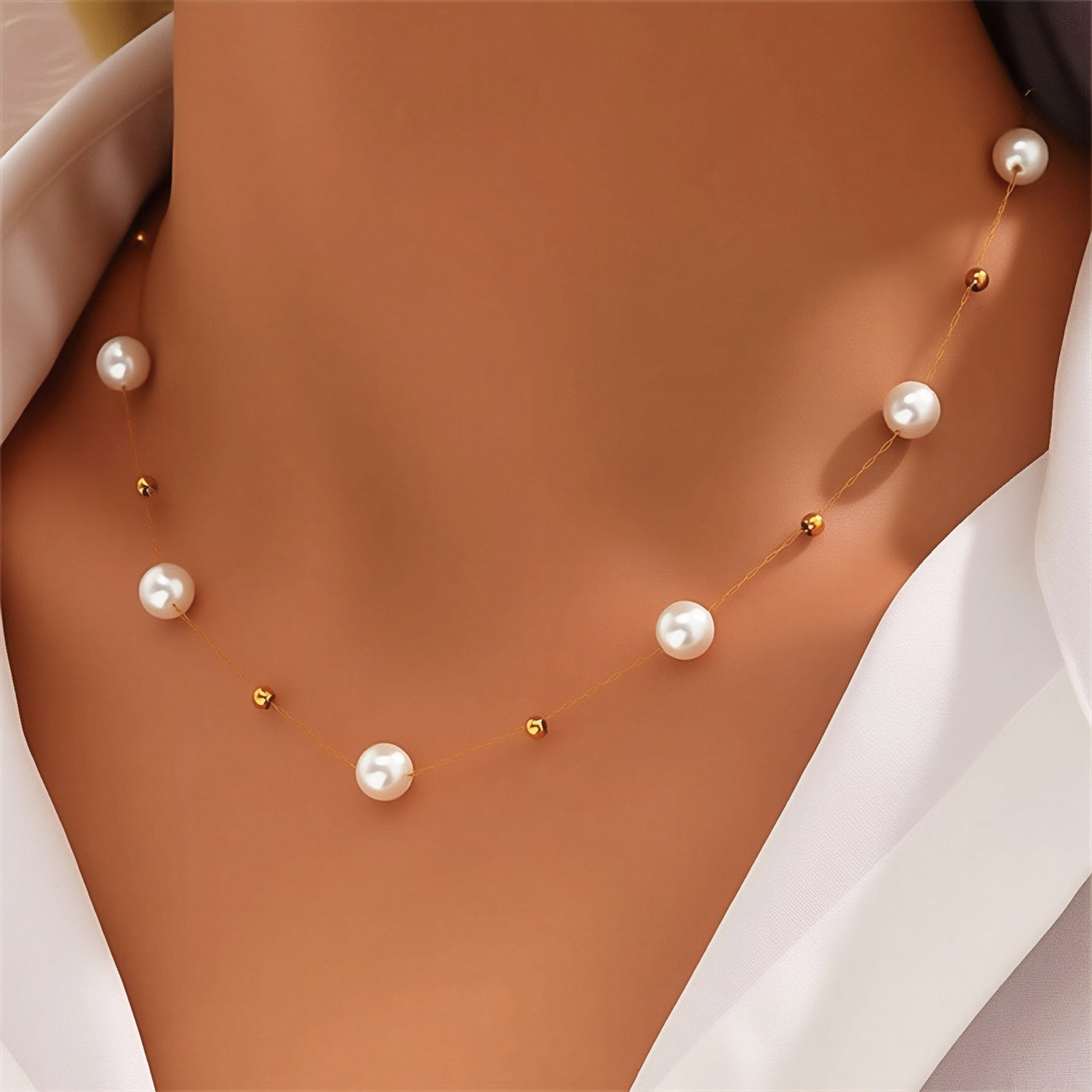 Fashion Imitation Pearl Necklace