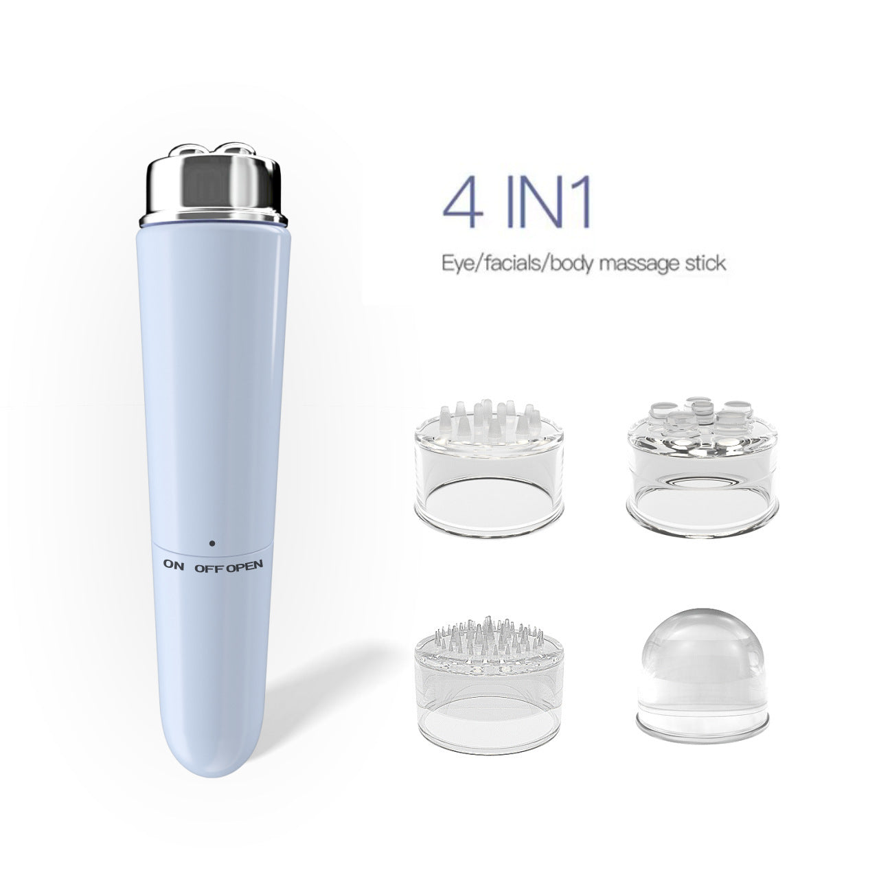 4 In 1 Electric Facial Massager Micro Vibration Eye Beauty Instrument For Relax Eye Dark Circles Eye Bags Puffiness Eye Massage by Glamytek