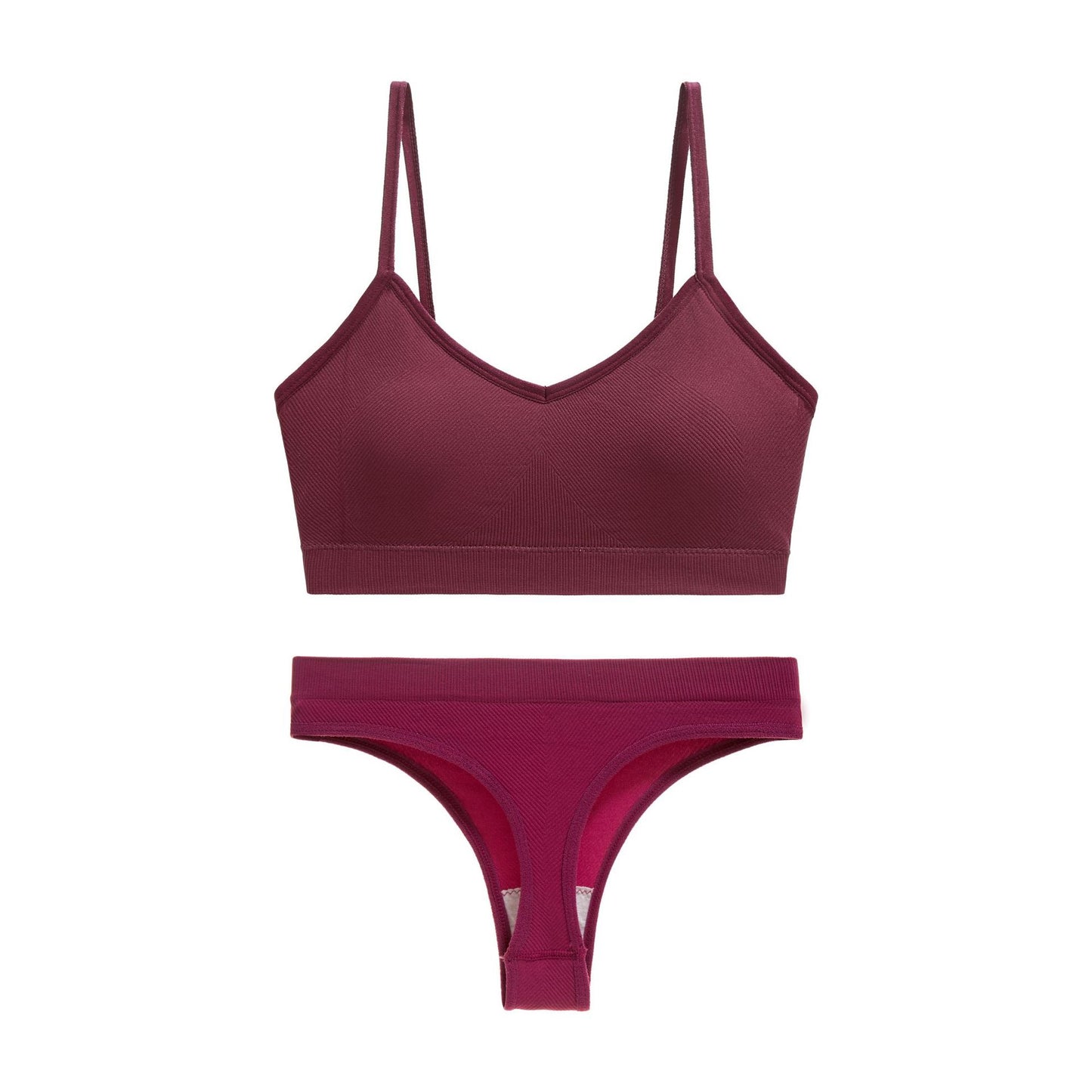 A bra set without underwire