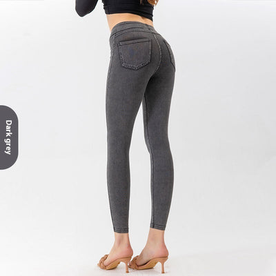 European And American New High Waist Yoga Jeans For Women by Glamytek