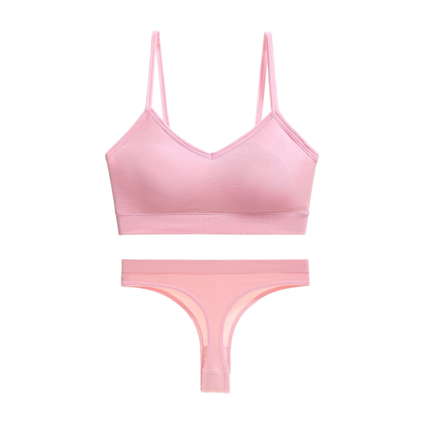 A bra set without underwire
