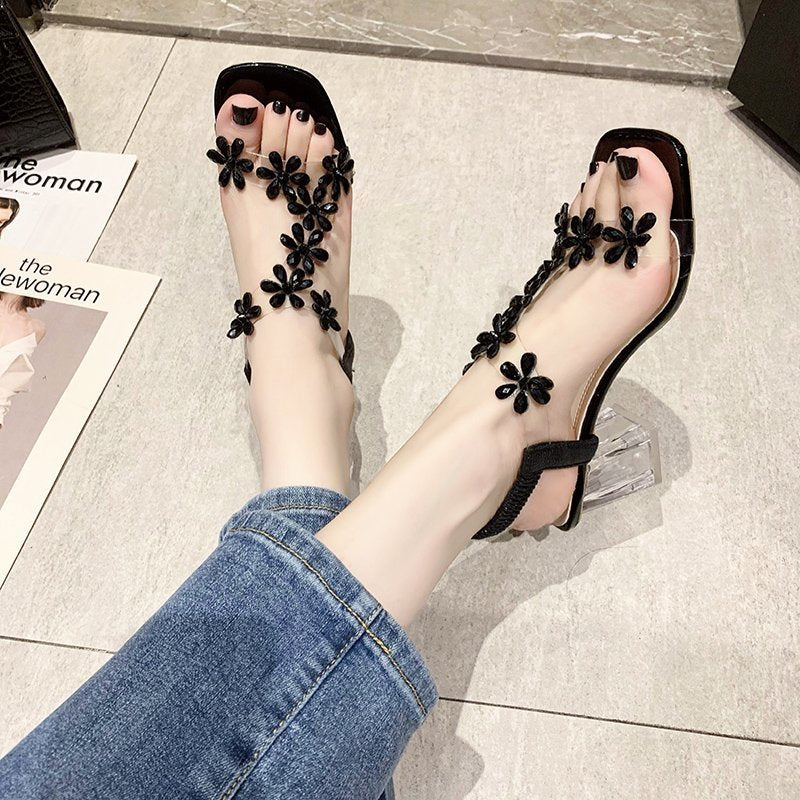 Medium Heel Transparent High Heels
