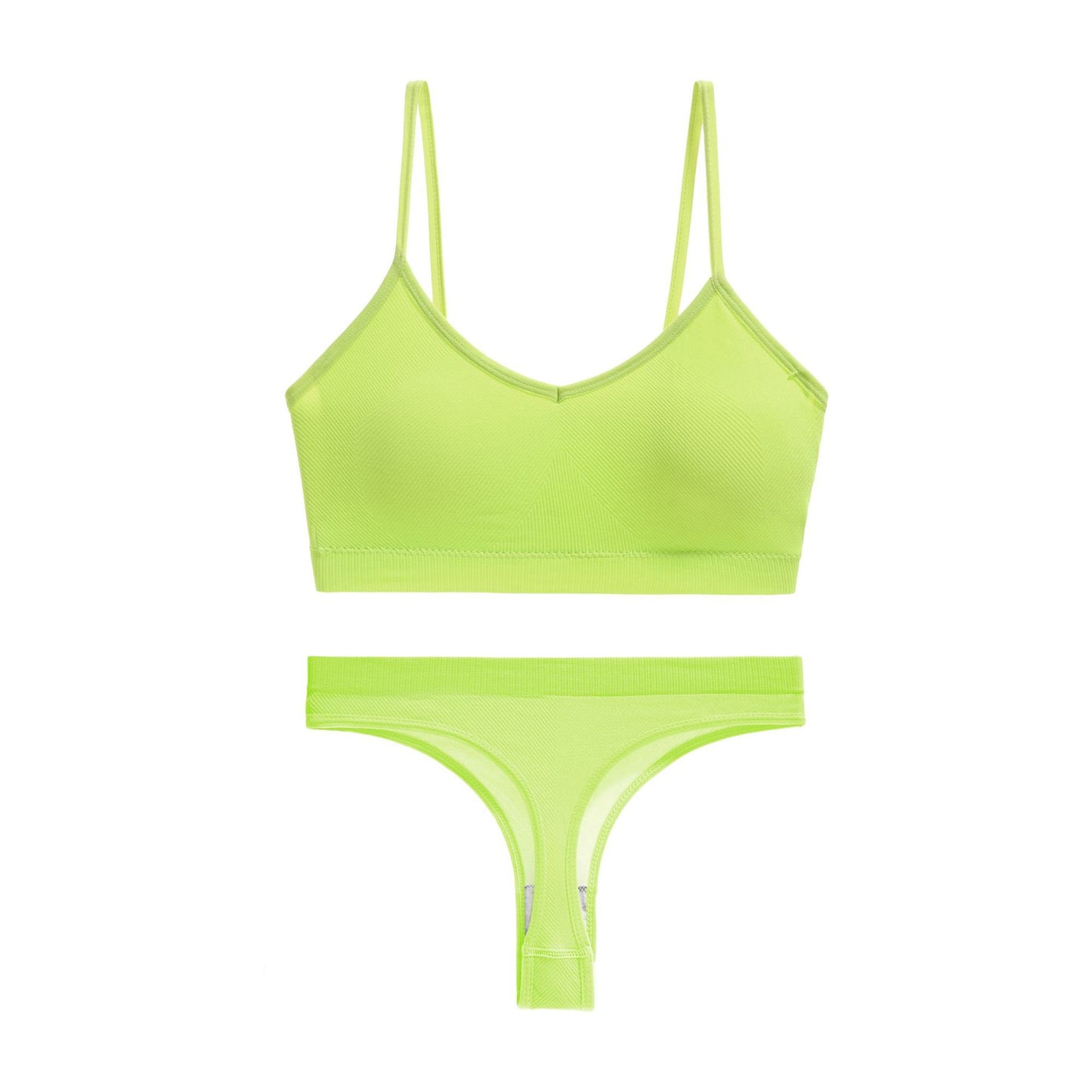 A bra set without underwire