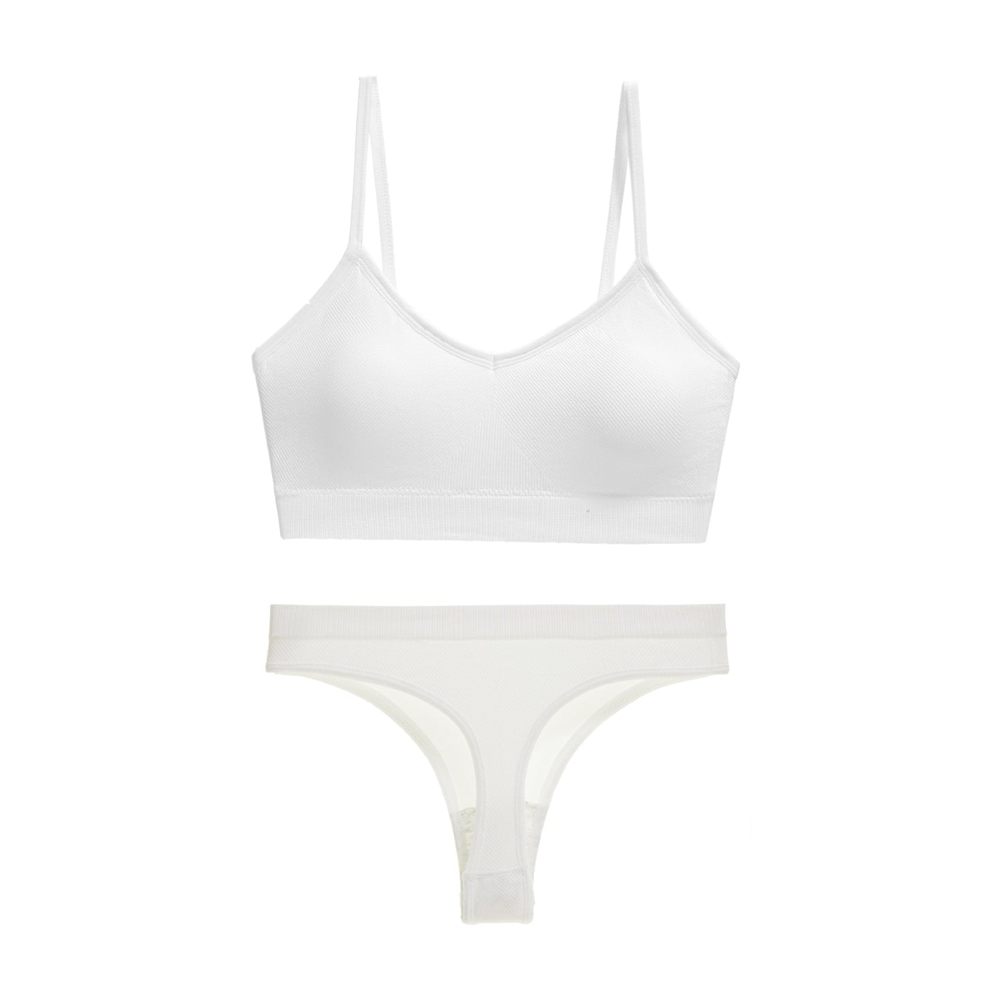 A bra set without underwire
