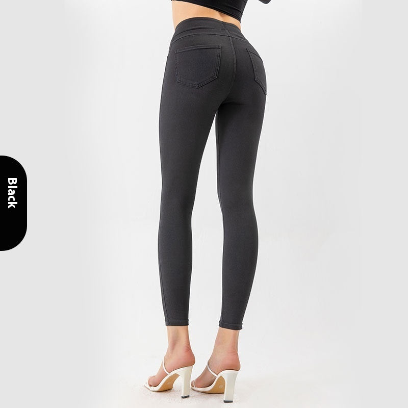 European And American New High Waist Yoga Jeans For Women by Glamytek