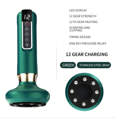 Electric Vacuum Cupping Massager For Body Anti-Cellulite Suction Cup Gua Sha Massage Body Cups Guasha Fat Burning Slimming Jars by Glamytek