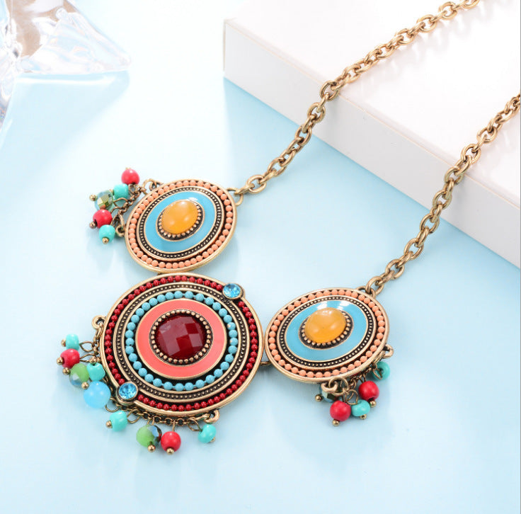 New Hot Sale European And American Fashion Exaggerated Diamond Alloy Necklace by Glamytek