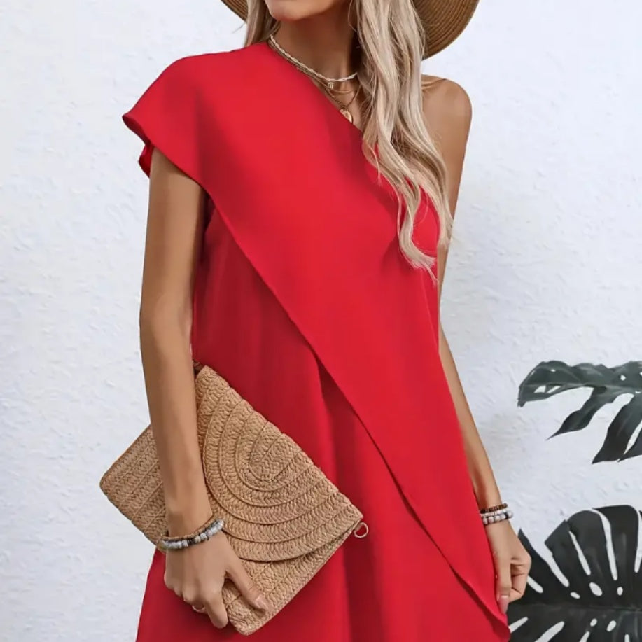 Summer Fashion Casual Short Sleeve Dress For Women by Glamytek