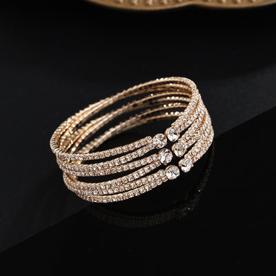 Elastic multi-row combination large bracelet