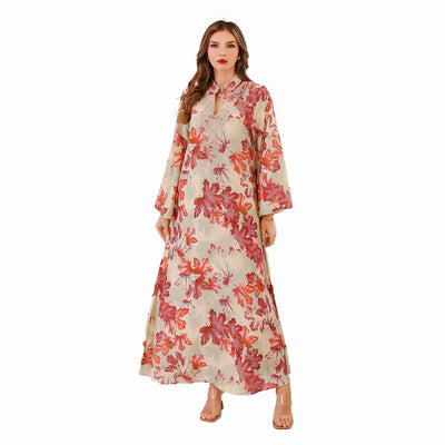Summer Gown Dress Printed Dress by Glamytek