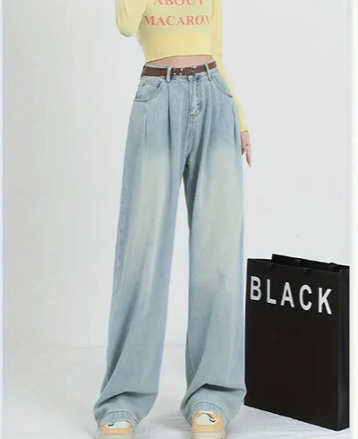 High Waisted Wide Leg Jeans For Women by Glamytek