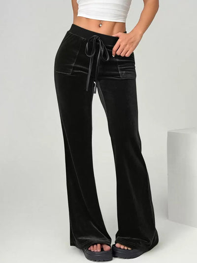 Women's Clothing Flared Trousers Commuting Figure Flattering Casual by Glamytek