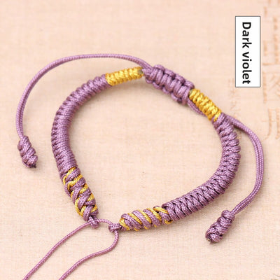 Gold wire diamond knot bracelet